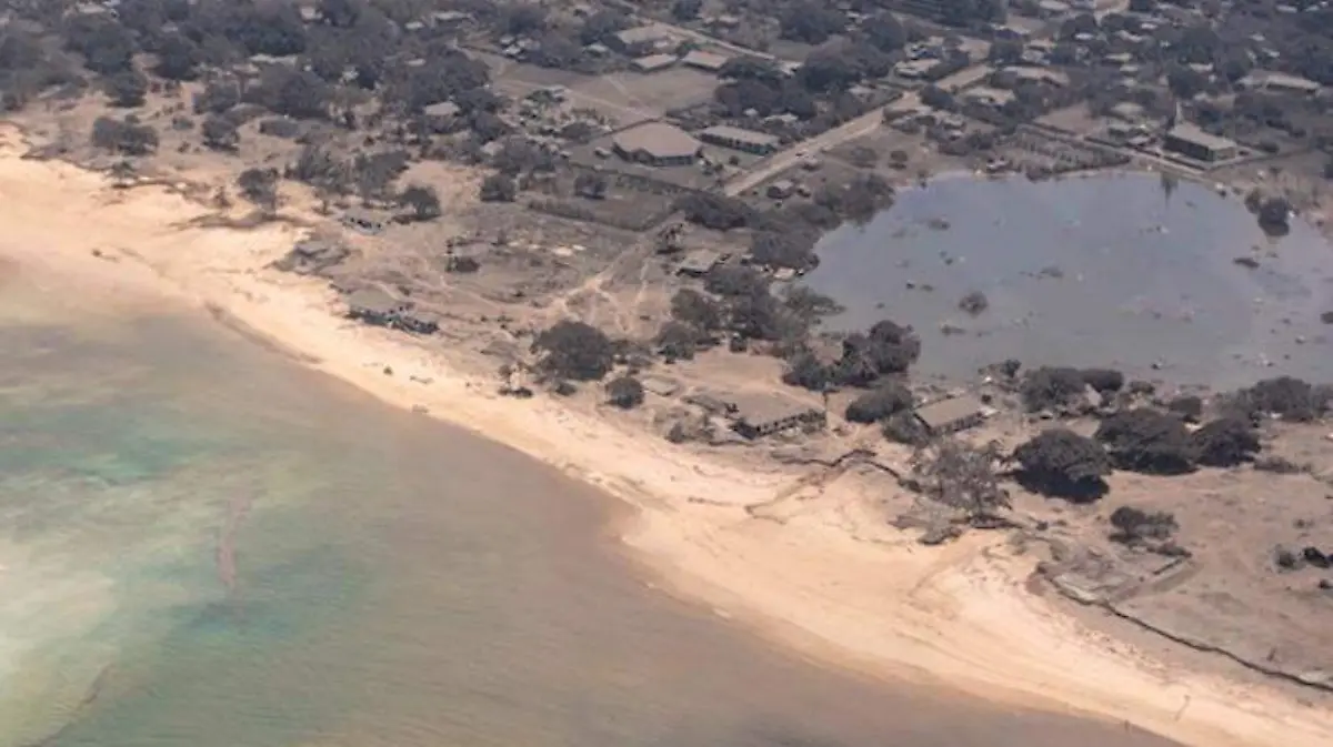 Daños en Isla Tonga